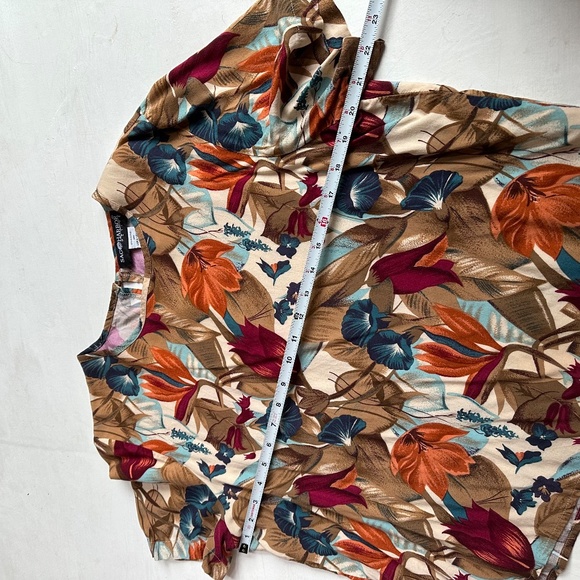 Vintage Autumn Floral Cropped Blouse - Picture 8 of 8